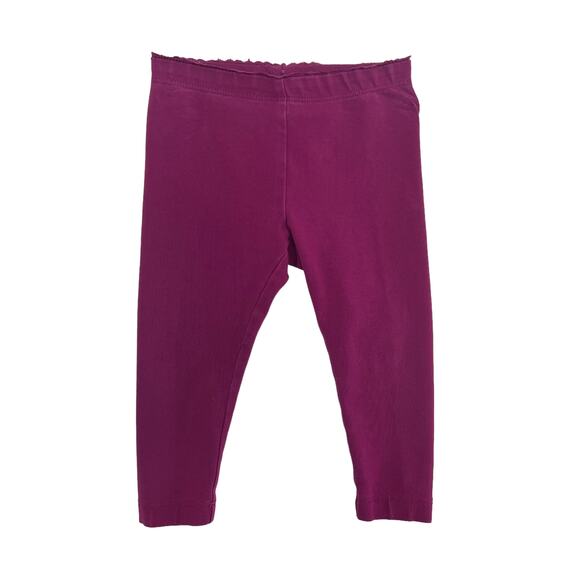 Tea Collection Cotton Blend Dark Purple Legging Girls 6-12 Months - Picture 1 of 4